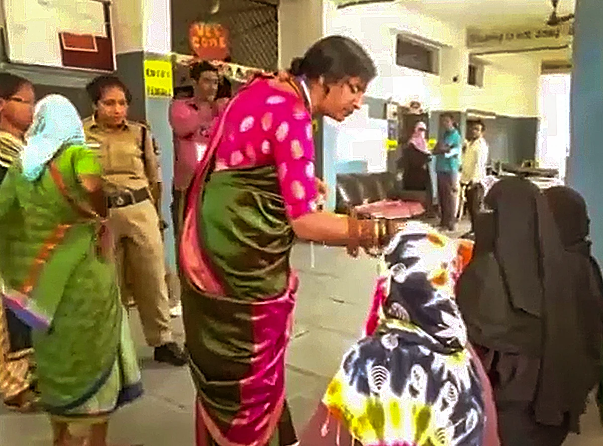 A screen grab from the Madhavi Latha video