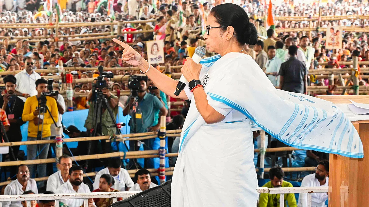 West Bengal CM Mamata Banerjee has accused the BJP of staging Sandeshkhali (photo: PTI)