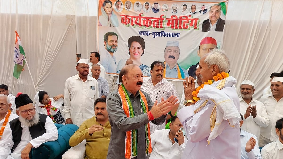 Sharma, Congress candidate against Smriti Irani in Amethi, aims to address local issues (photo: @KLSharmaAmethi/X)