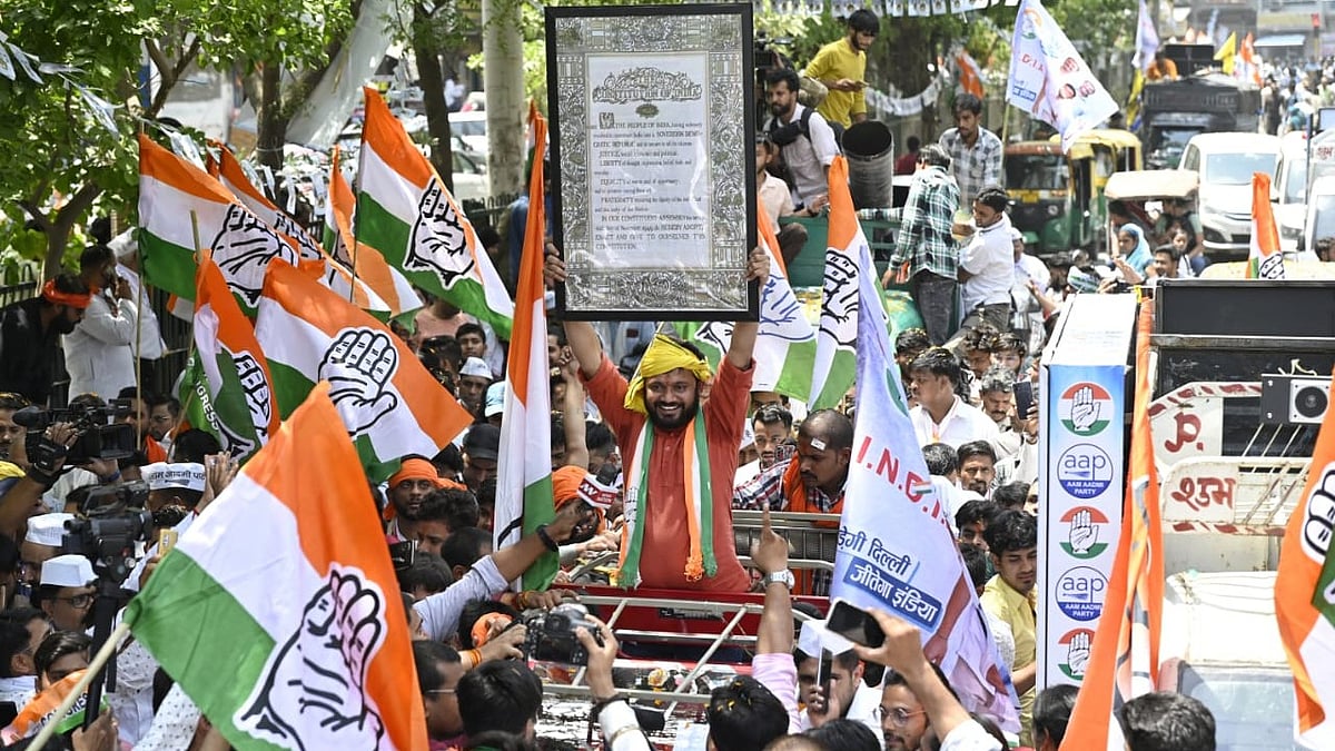 Congress candidate Kanhaiya Kumar's roadshow in Maujpur, Delhi (all photos: Vipin/National Herald)