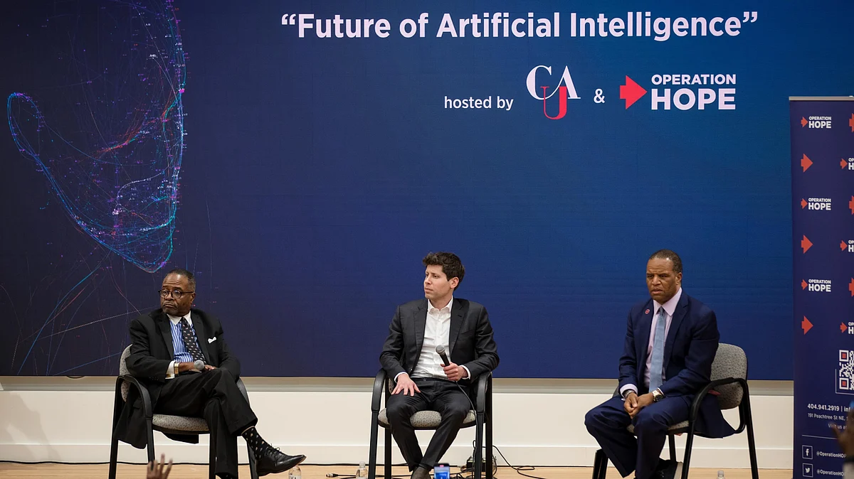 OpenAI is focusing on enhancing ChatGPT and GPT-4, says Sam Altman (pictured middle) (photo: @sama/X)