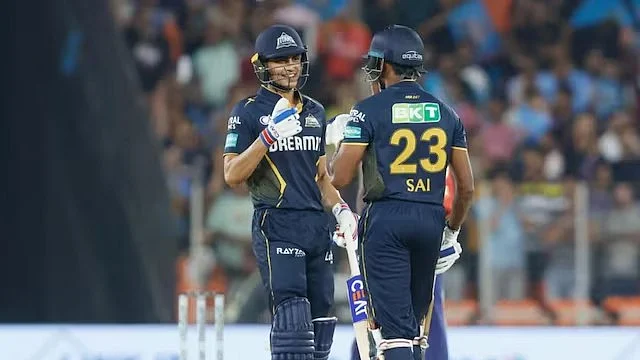 Shubman Gill (left) & Sai Sudarshan on field (photo: BCCI)