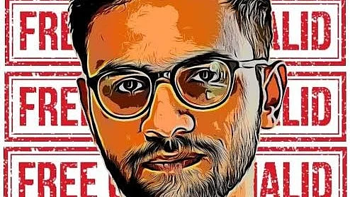'Free Umar Khalid' poster circulated on social media (file photo)