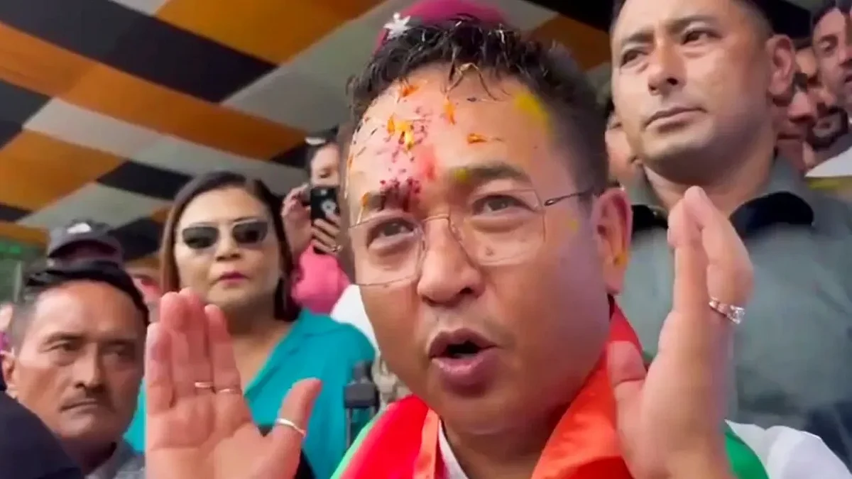 Sikkim CM and Sikkim Krantikari Morcha chief Prem Singh Tamang speaks post victory
