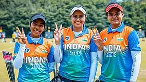 Indian women archers bag World Cup gold hat-trick; Priyansh scores silver