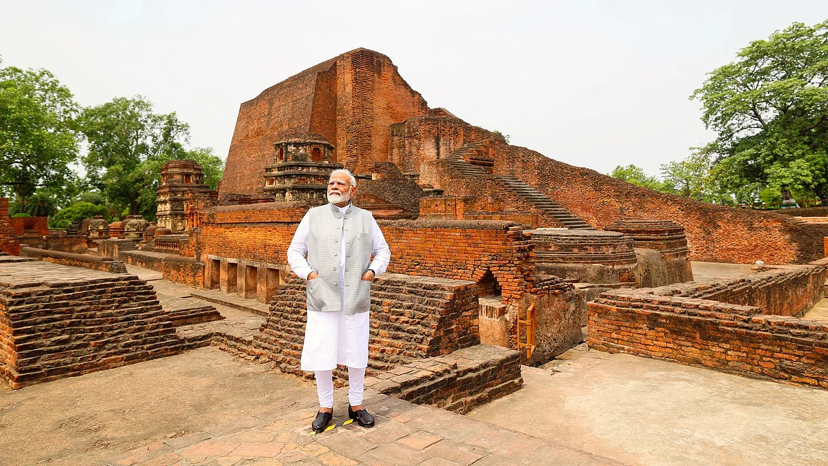 PM Narendra Modi at Nalanda (photo: PTI)