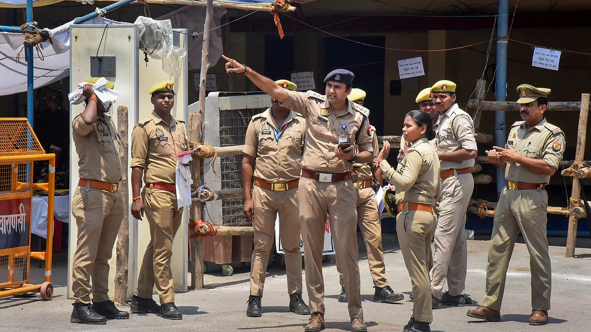 Representative image of police presence in UP's Amethi (photo: PTI)