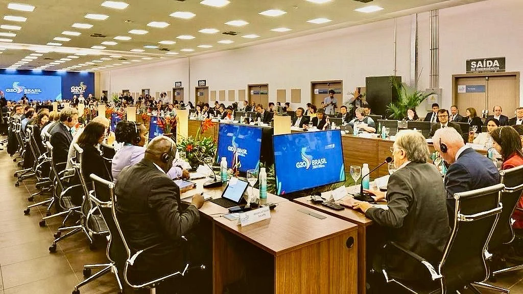 G20 finance ministers' meet in Brazil on 25 July (photo: @ShobhaBJP/X)