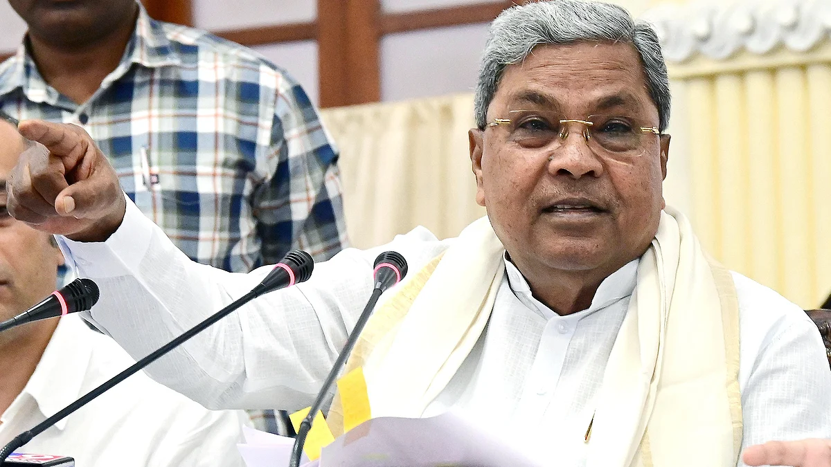 Siddaramaiah addresses a press conference in Bengaluru on 26 July (photo: IANS)