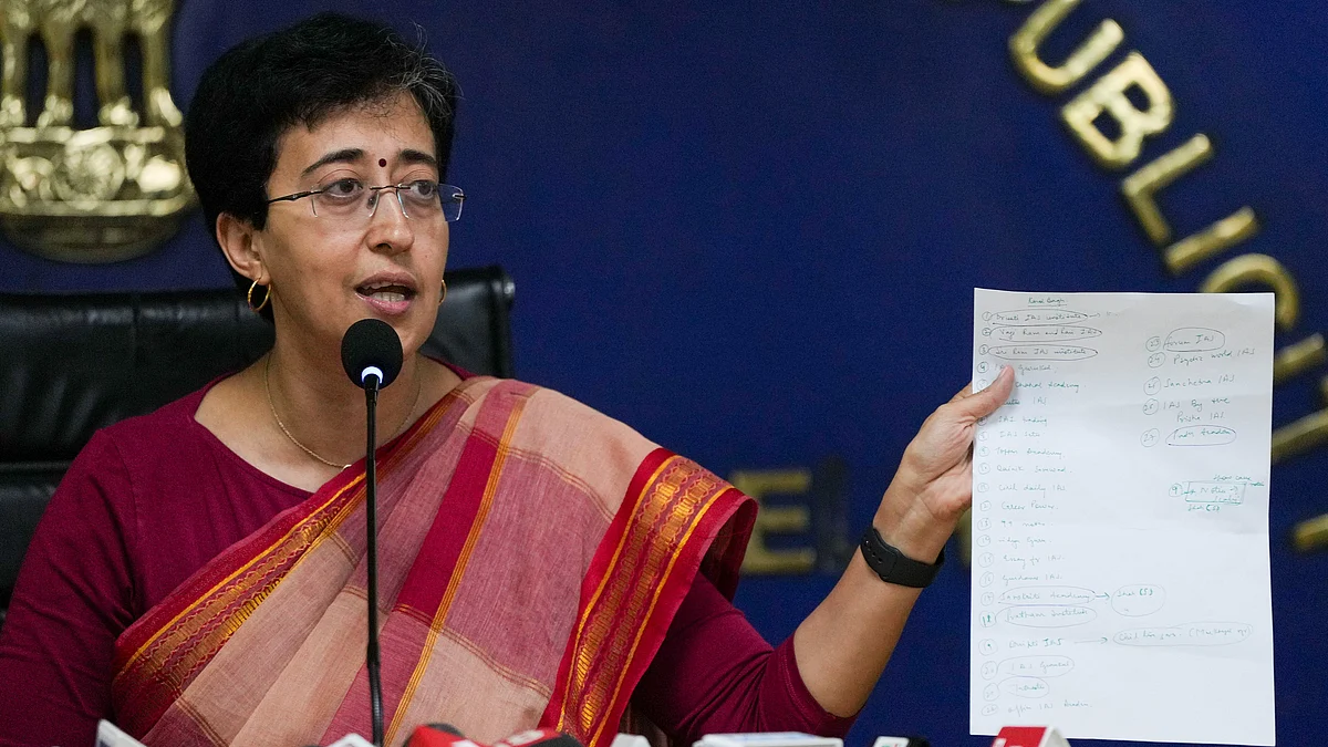 AAP leader Atishi in New Delhi on 31 July (photo: PTI)