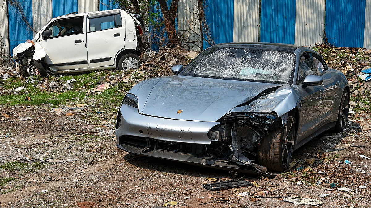The Porsche found sans numberplate in Pune, 21 May 2024, was driven by a 17-year-old who killed 2 people
