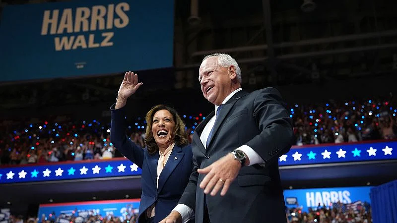Harris during her first interview as a presidential candidate (photo: @CNN/X)