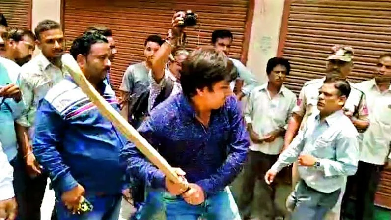 File photo of Akash Vijayvargiya's 'alleged' assault with the bat