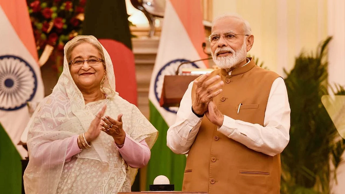 PM Modi and former Bangladesh PM Sheikh Hasina (file photo)