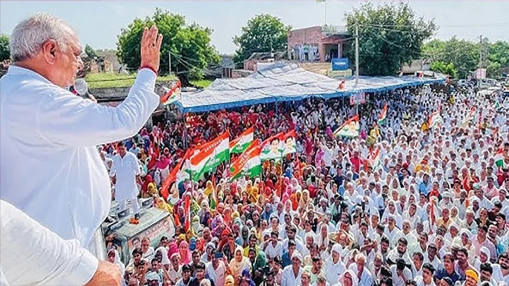 Congress poll rallies in Haryana are seeing huge turnouts