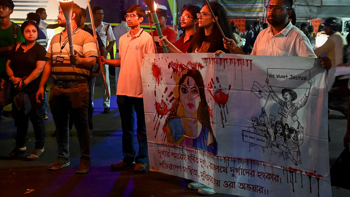 Junior doctors protest in Kolkata on 29 September (photo: PTI)