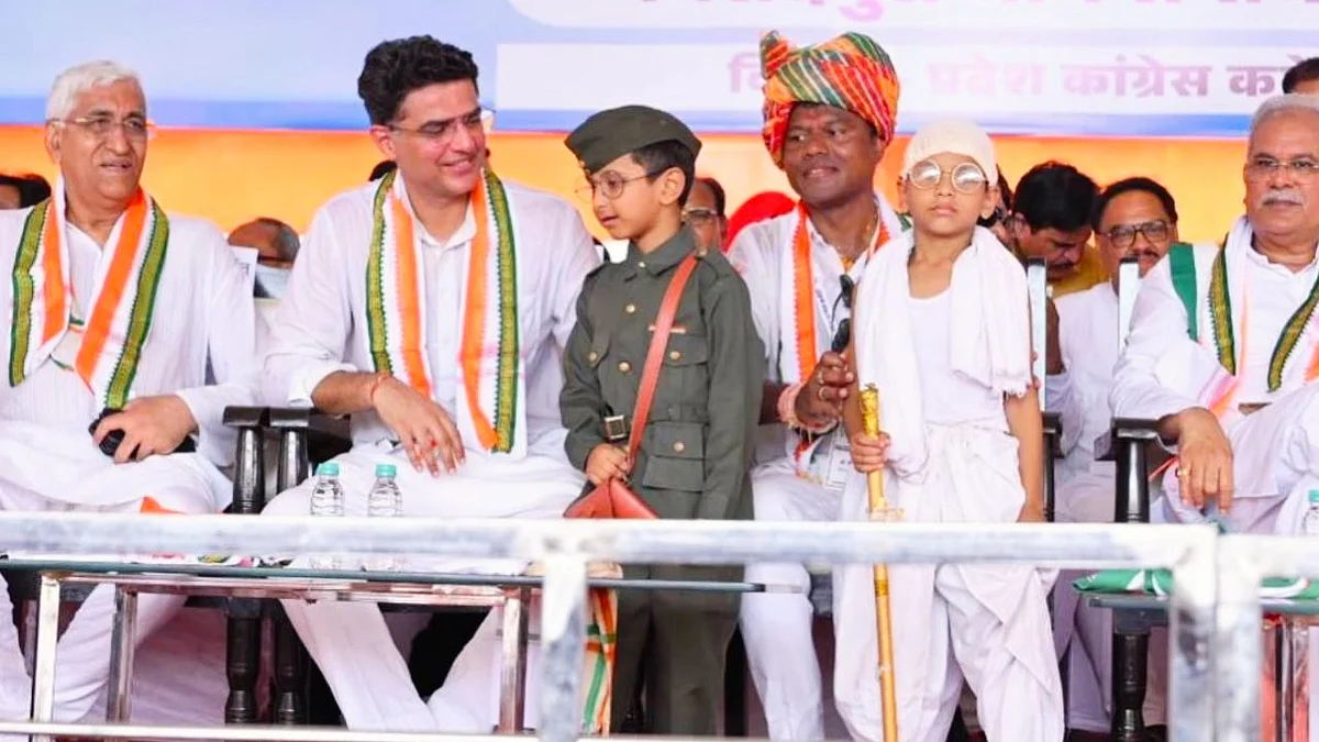 Sachin Pilot at the conclusion of the nyay yatra (photo: @SachinPilot/X)