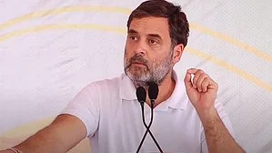 Rahul Gandhi addresses a public meeting in Poonch on 23 September 23 (photo: IANS) 