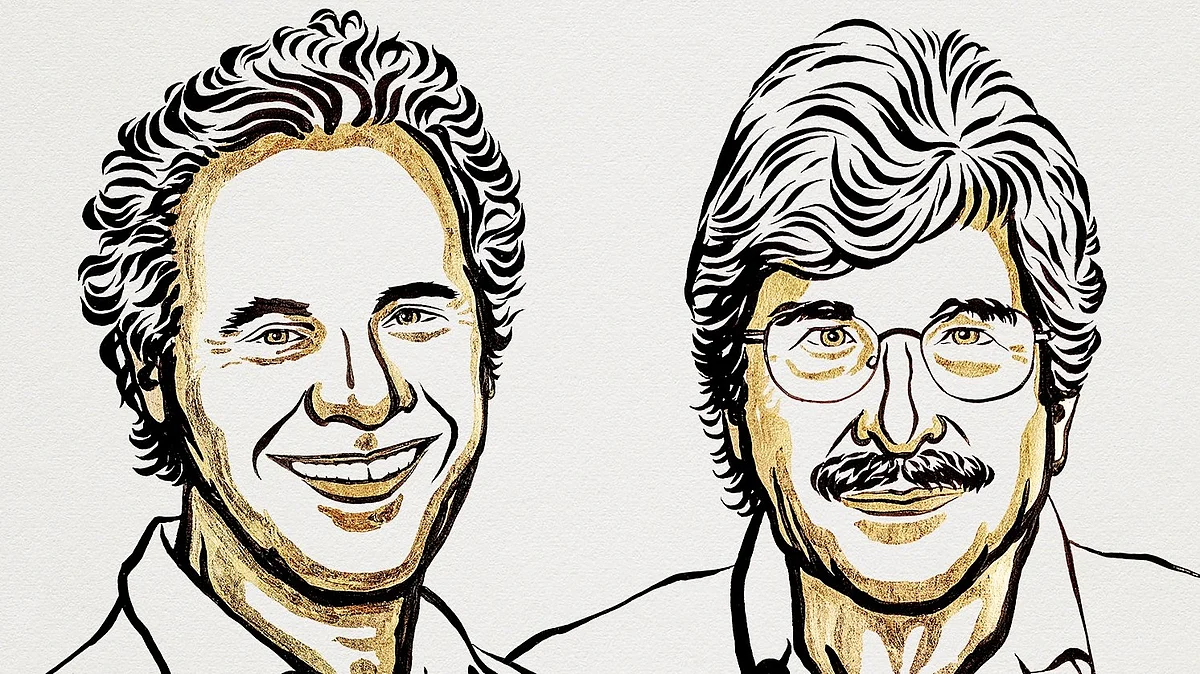 Nobel Prize winners in medicine Gary Ruvkun (L) and Victor Ambros (image: @NobelPrize/X)