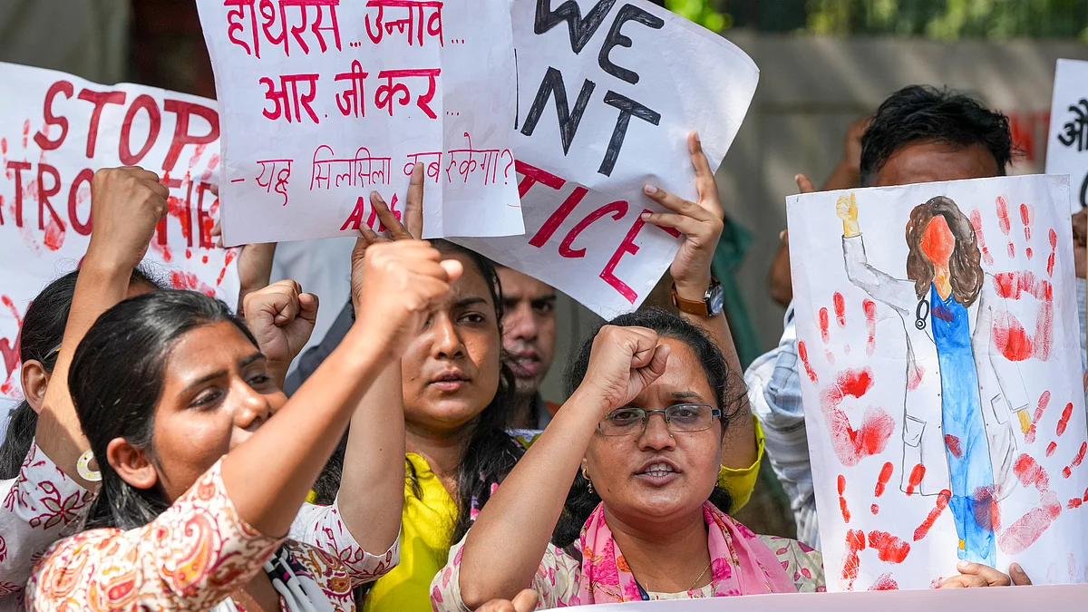 Members of various student organisations protest in New Delhi on 17 October (photo: PTI)