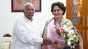 Priyanka Gandhi Vadra with Mallikarjun Kharge