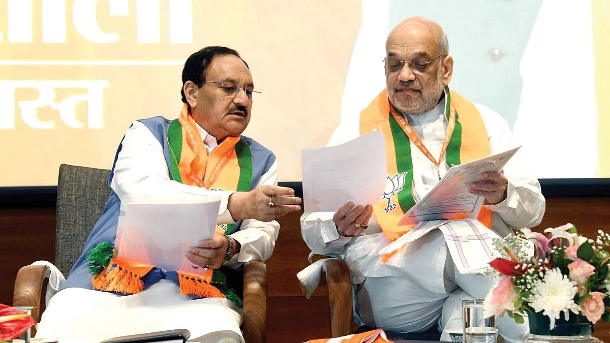BJP national president J.P Nadda and Union home minister Amit Shah