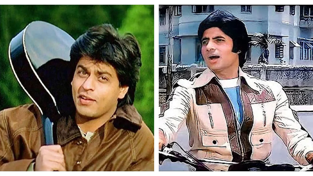 SRK in DDLJ (left); Amitabh in Muqaddar Ka Sikandar