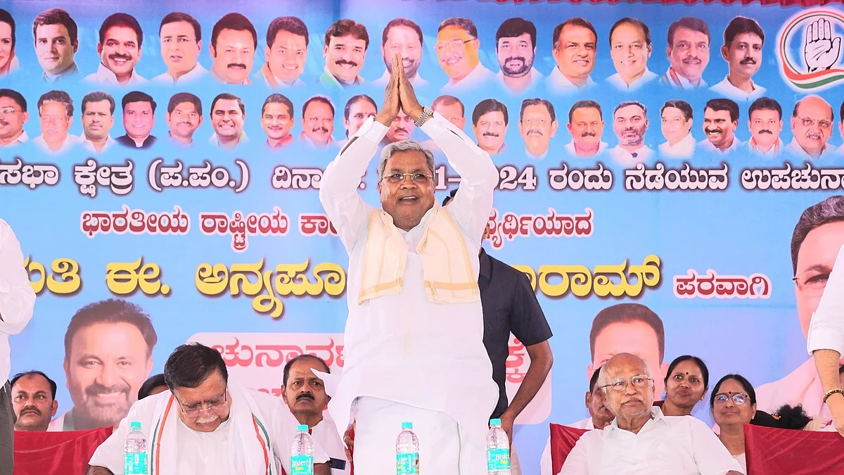 Karnataka chief minister Siddaramaiah on the campaign trail