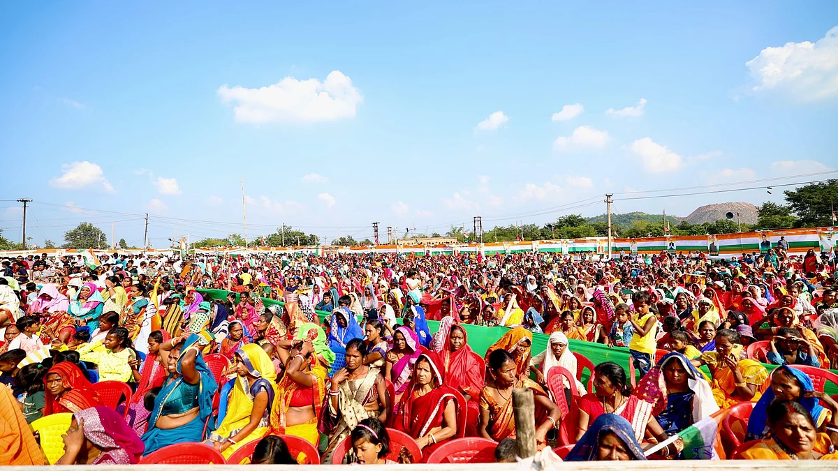 The Congress rally at Baghmara, Jharkhand