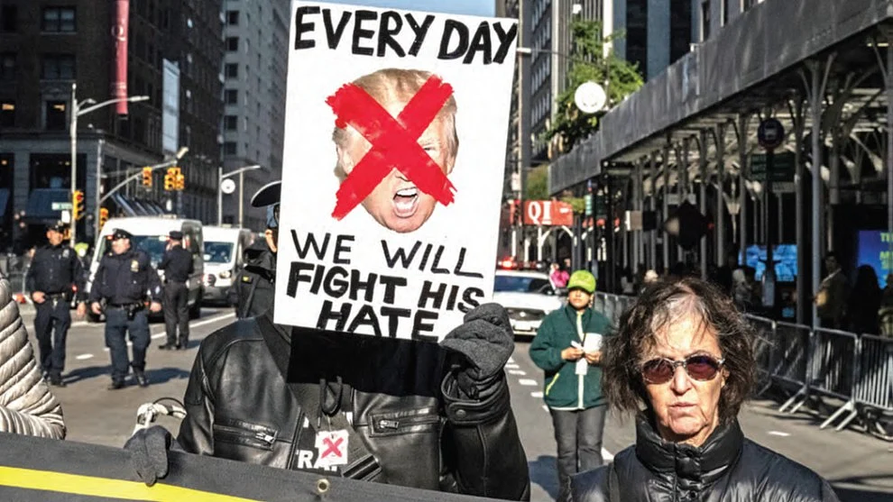 Protests in New York against Trump’s proposed mass deportations of immigrants