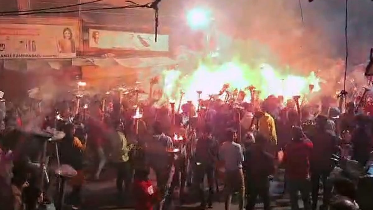 The fire turned into an inferno, triggering panic among locals (photo: IANS)