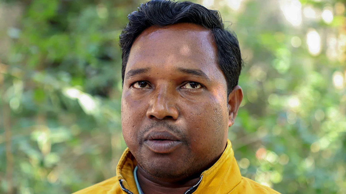 Brother of Mangal Munda in Ranchi on 29 November (photo: PTI)