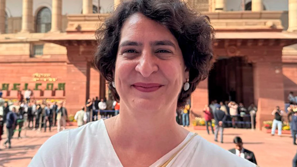 Priyanka Gandhi Vadra in New Delhi on 28 November (photo: PTI)