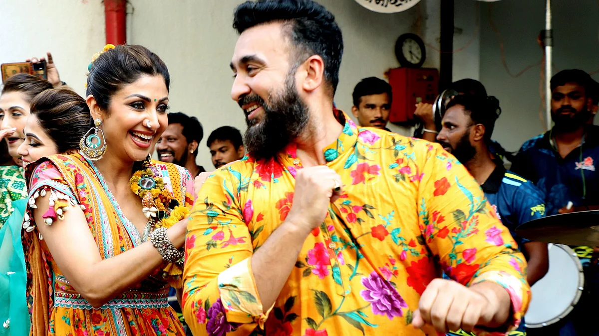 Shilpa Shetty with her husband Raj Kundra in Mumbai on 8 September (photo: PTI)