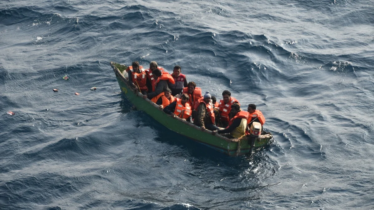 12 rescued Indian crew members of the now-sunken dhow MSV Al Piranpir