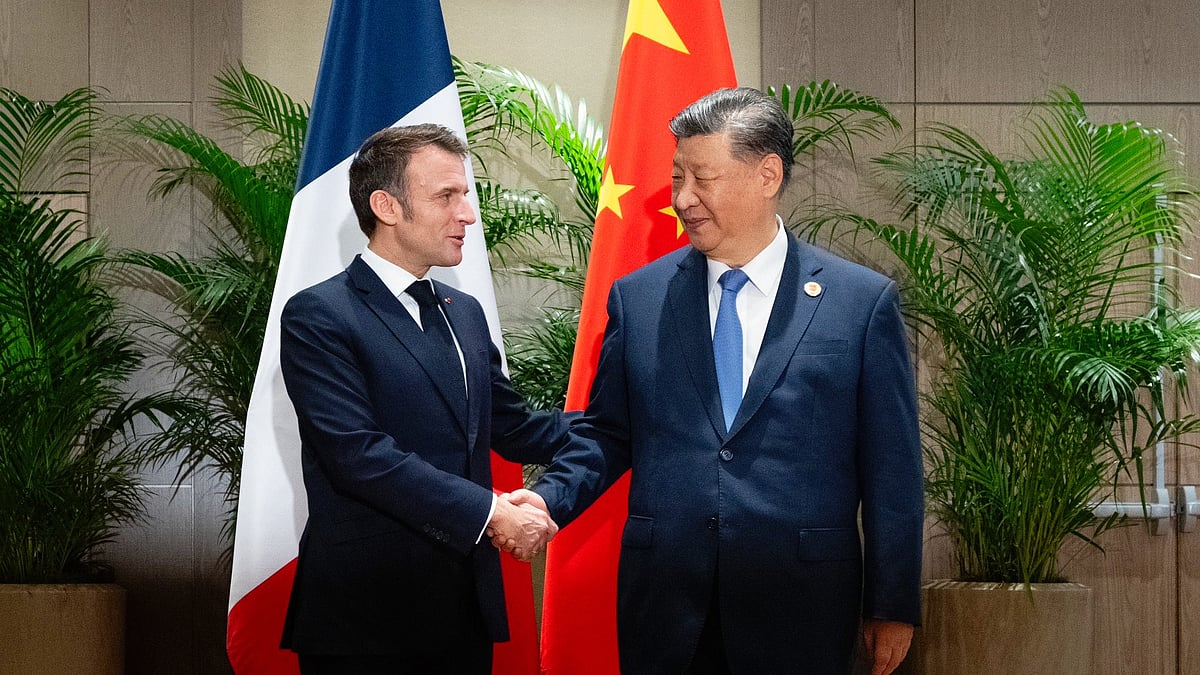 Macron with Chinese President Xi Jinping in November (photo: @EmmanuelMacron/X)