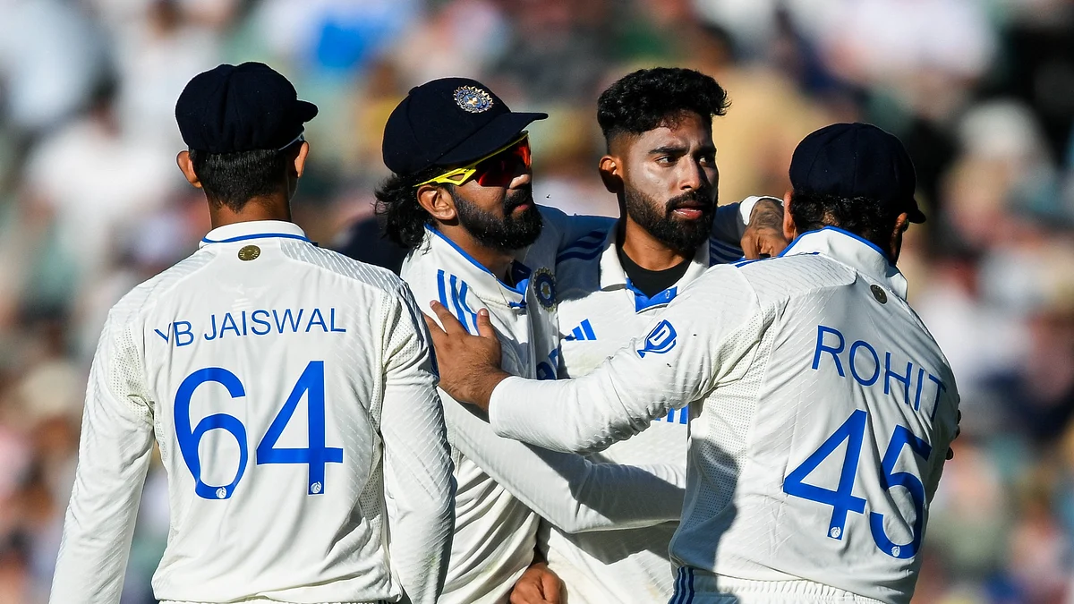 A fired-up Siraj after taking Head's wicket on Day-2 of Test against Australia, 7 Dec 2024