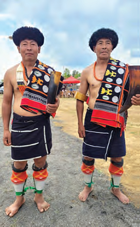 Men don the traditional Chakhesang stole
