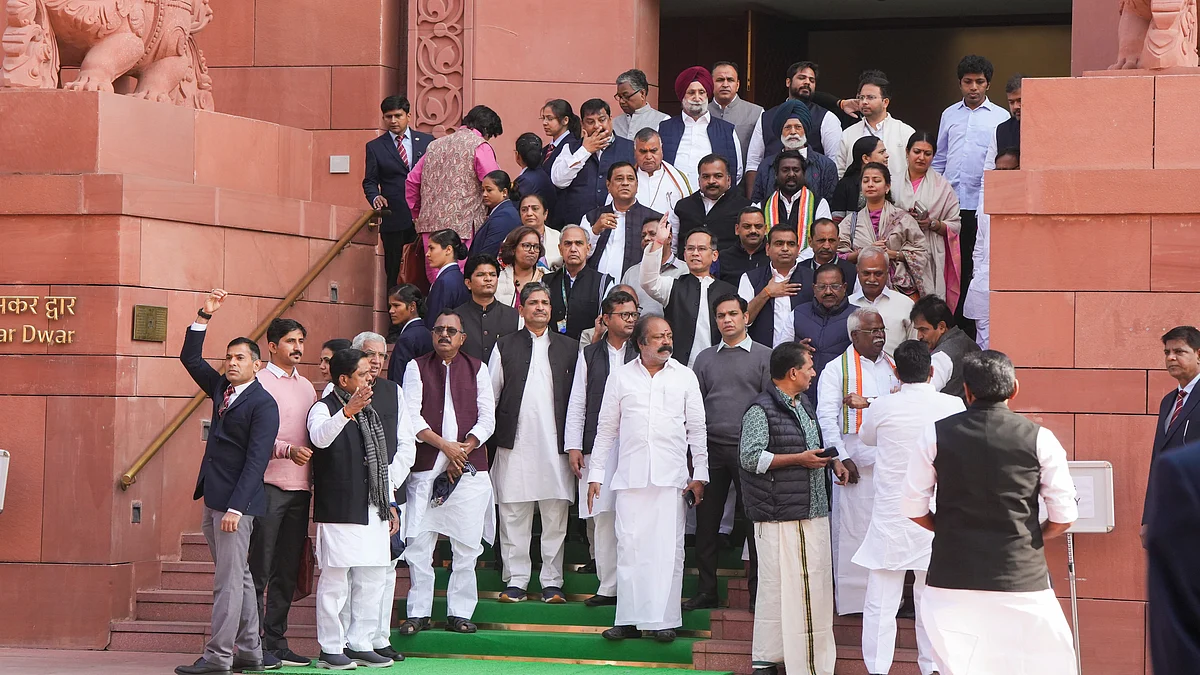 INDIA bloc MPs at Parliament House (Representational photo: PTI)