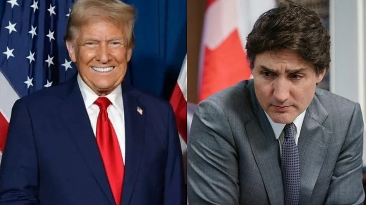 US president-elect Donald Trump (left) and Justin Trudeau (photo: IANS)
