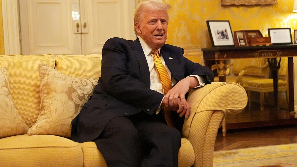 Donald Trump in Paris on 7 December (photo: PTI)