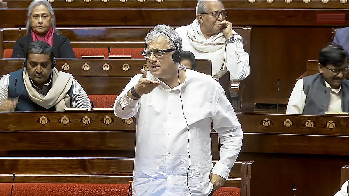 Derek O'Brien in the Rajya Sabha on 10 December (photo: PTI)
