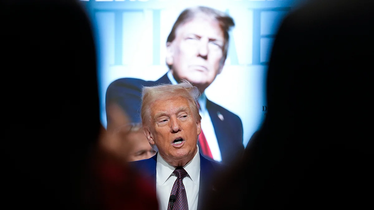 Donald Trump speaks in New York on 12 December (photo: PTI)
