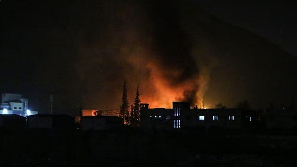 Israeli airstrikes in Syria (photo: IANS)