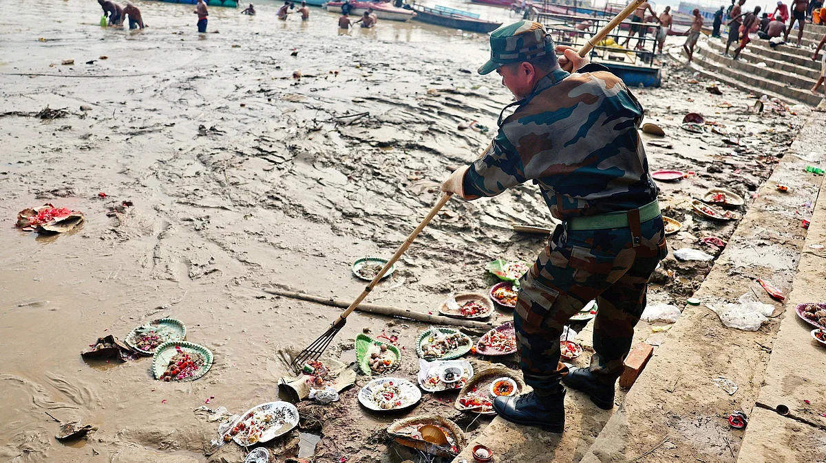 Varanasi's Assi Ghat after 'Pitri Paksha' rituals