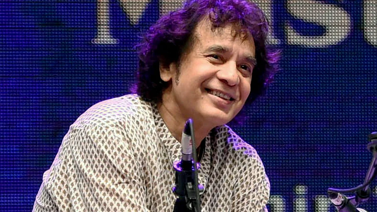 Tabla maestro Ustad Zakir during a concert in Mumbai (photo: PTI)