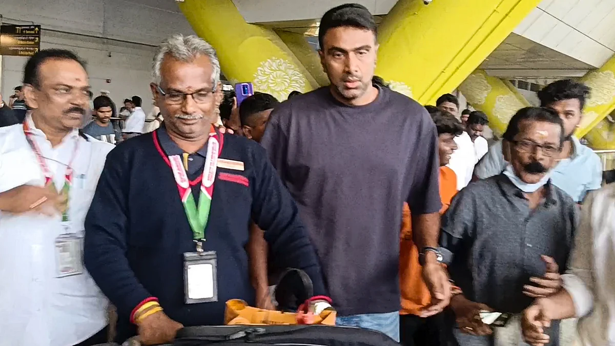 Cricketer Ravichandran Ashwin upon his arrival at the Chennai airport, 19 December 2024