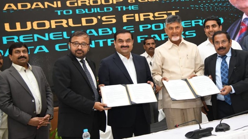 Chandrababu Naidu signs on Gautam Adani for data parks in Vizag