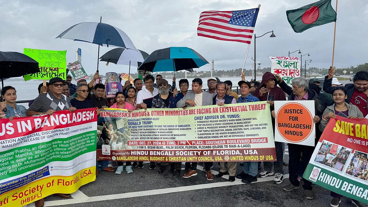 Bangladeshi-Americans protest in USA on 29 December (photo: PTI)