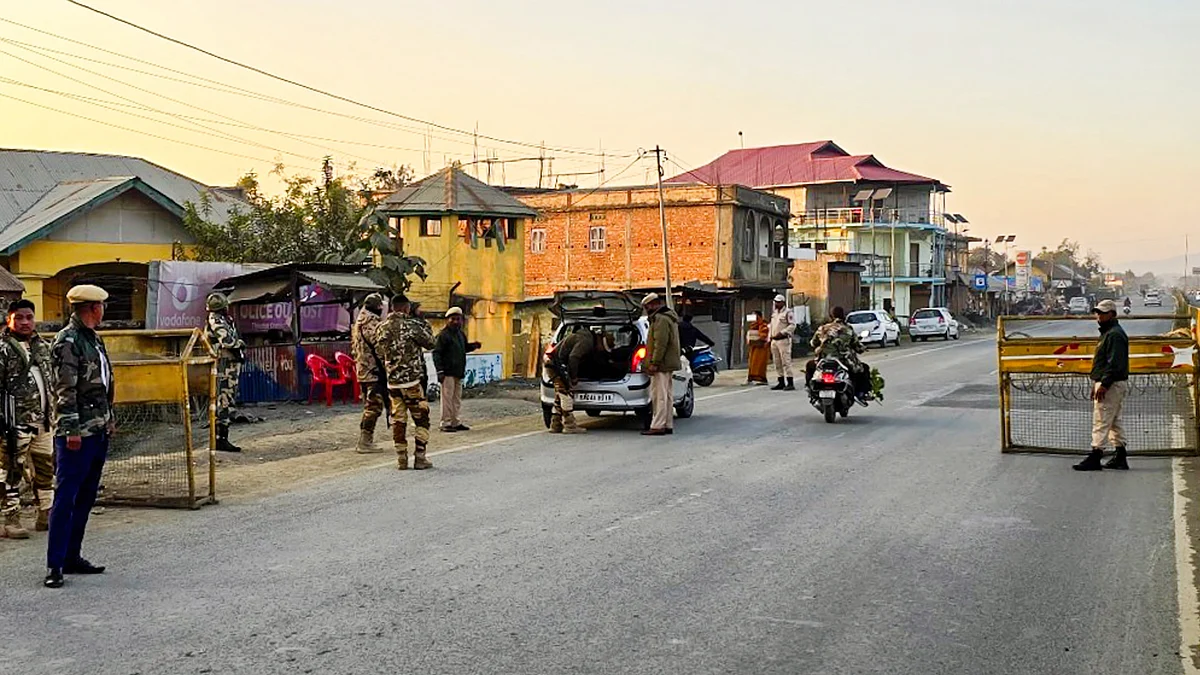 Security forces during a search operation in Manipur (photo: PTI)
